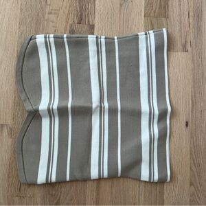 Taupe and white tube top